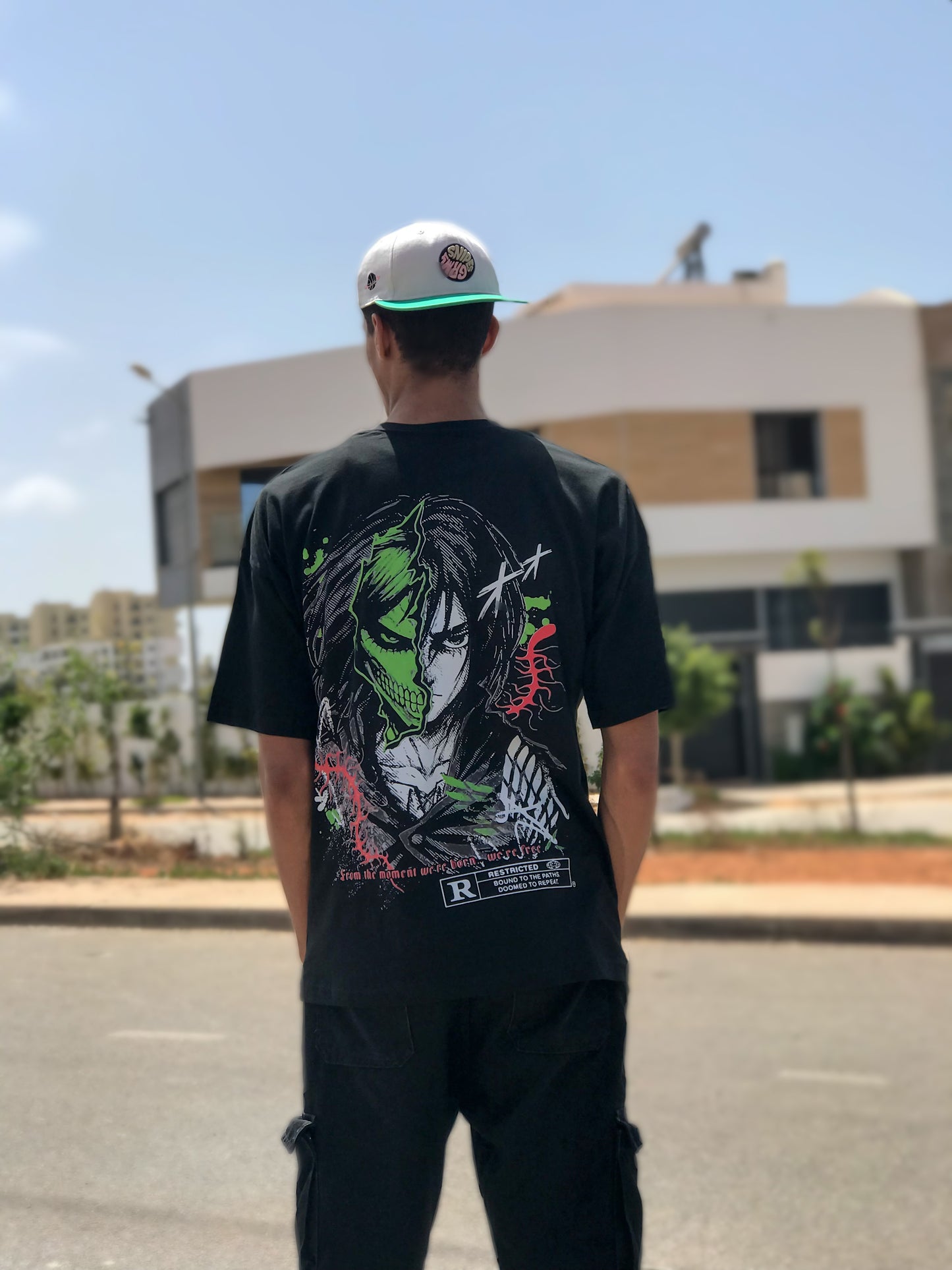 Eren Yeager - AOT - Noir - T-shirt