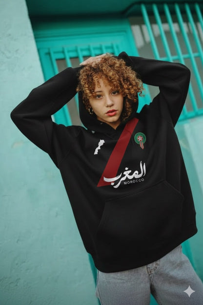 Hoodie "Héritage & Passion" – Édition Spéciale Équipe Nationale 🇲🇦