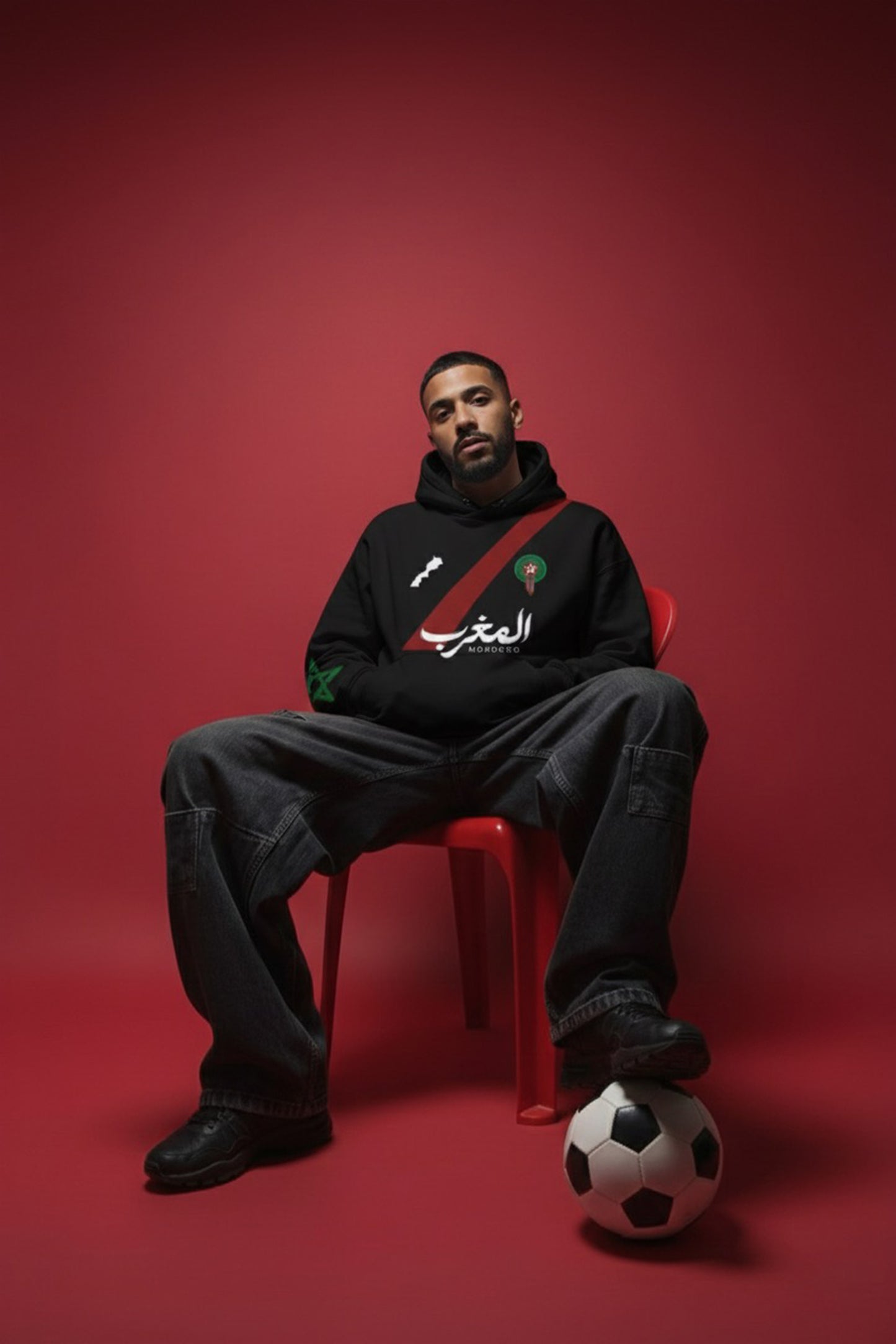 Hoodie "Héritage & Passion" – Édition Spéciale Équipe Nationale 🇲🇦
