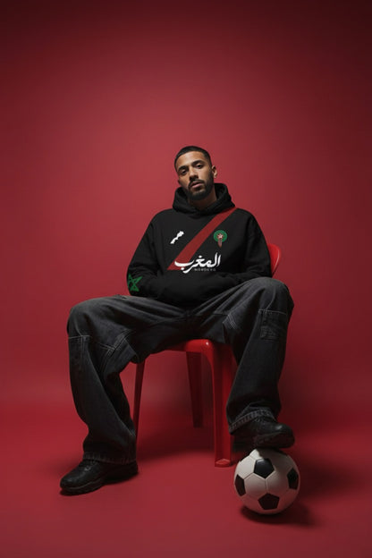 Hoodie "Héritage & Passion" – Édition Spéciale Équipe Nationale 🇲🇦