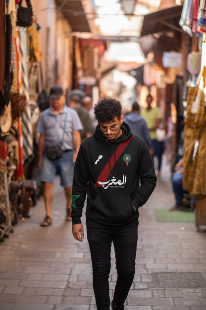 Hoodie "Héritage & Passion" – Édition Spéciale Équipe Nationale 🇲🇦