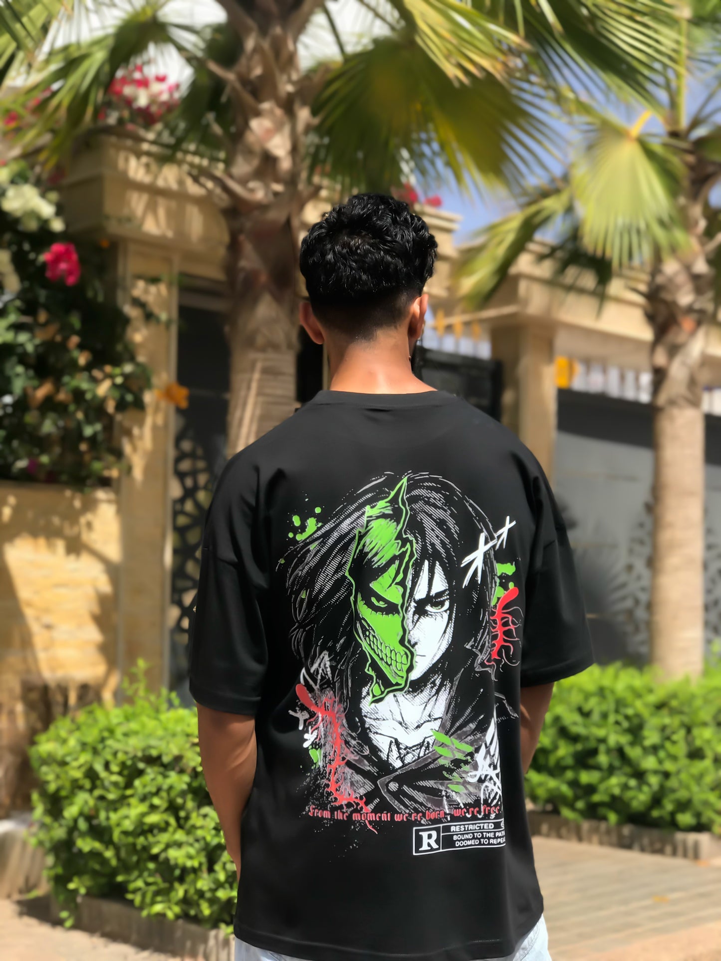 Eren Yeager - AOT - Noir - T-shirt