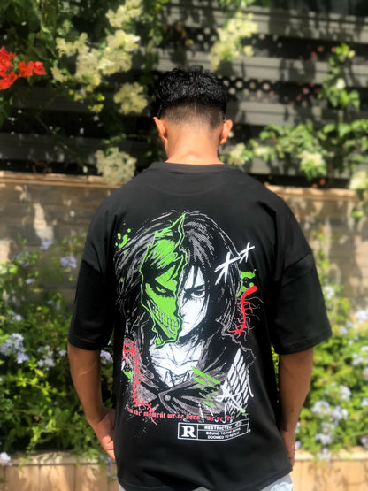 Eren Yeager - AOT - Noir - T-shirt