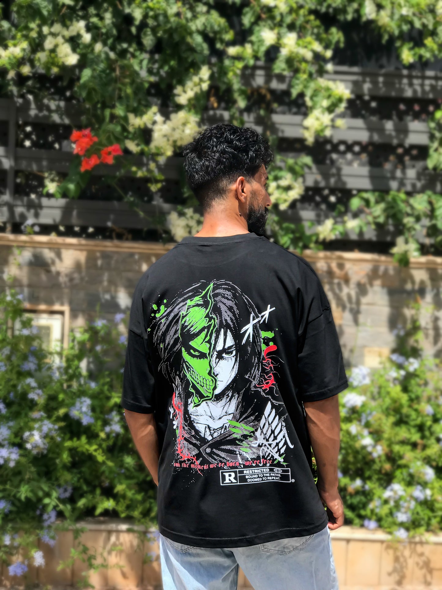 Eren Yeager - AOT - Noir - T-shirt